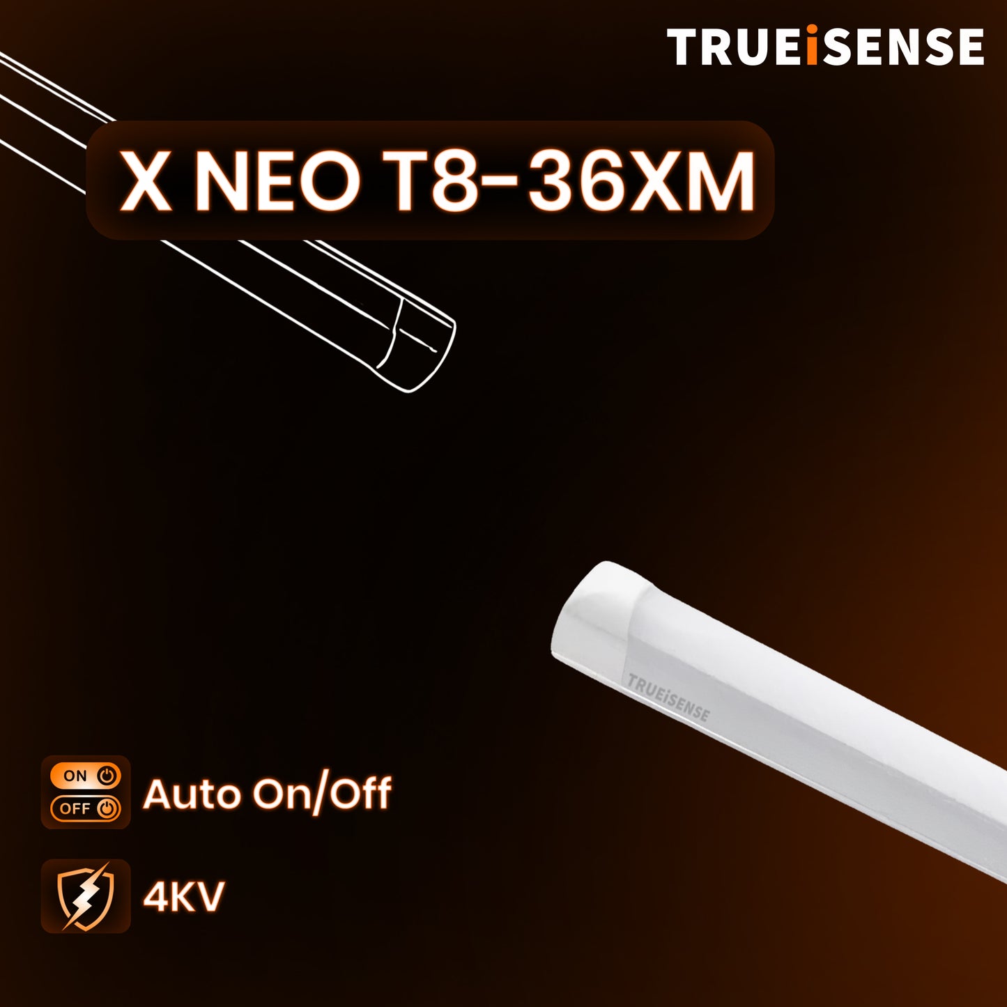Motion-Sensor T8 LED Tube Light – Auto On/Off 36W Motion Sensor Tubelight