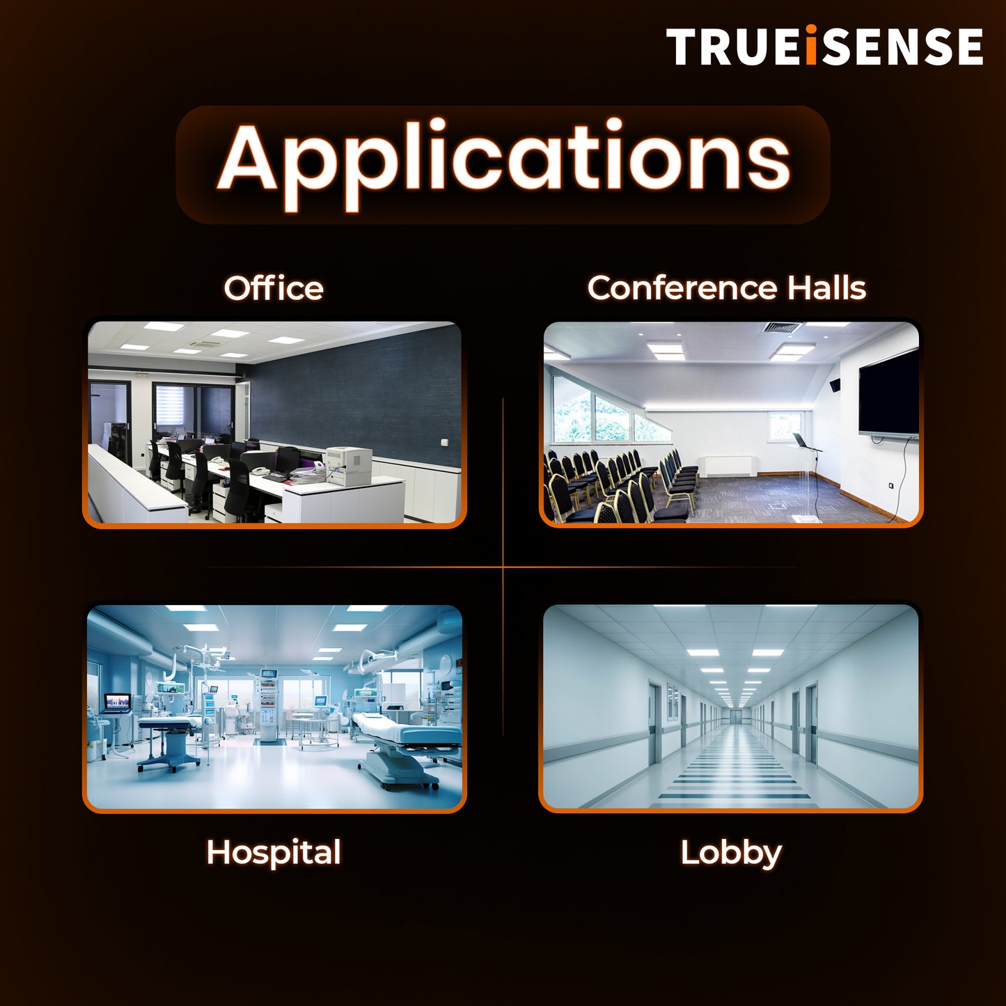 2x2 Motion Sensor LED Panel Light – 40W | Auto ON/OFF | High Lumen Efficiency