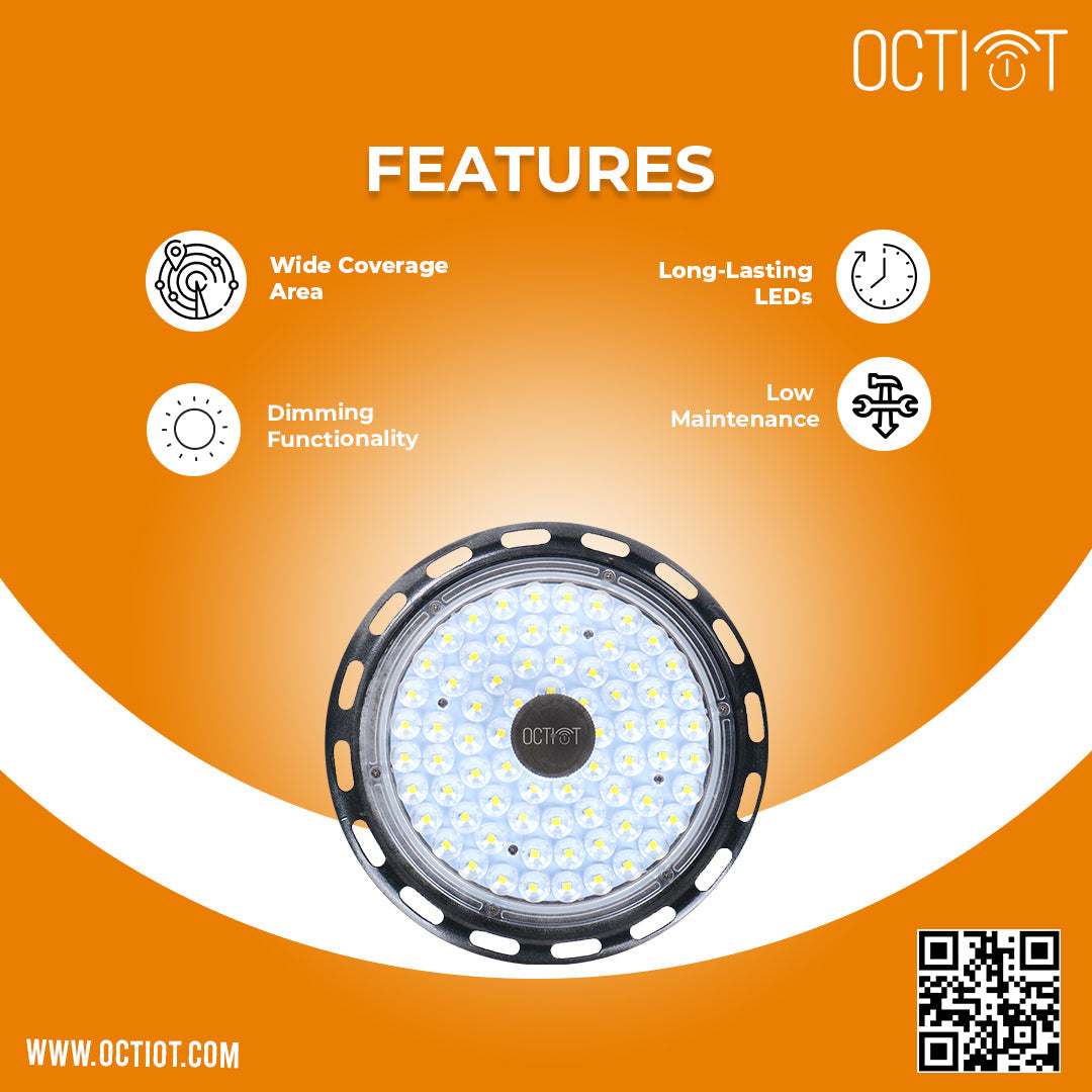 TRUEiSENSE | OCT-XLURA | Presence Sensor Hibay Light | Microwave Sensor | Hibay Presence Sensor | Auto Dimmable | IP65 | 100 watt | Presence Detectors