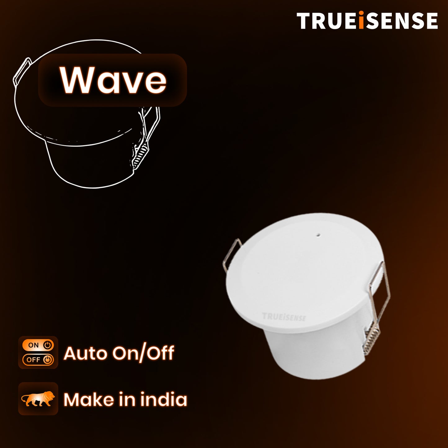 TRUEiSENSE Wave Detector | 24 GHz Ultra-Precision True Presence Sensor