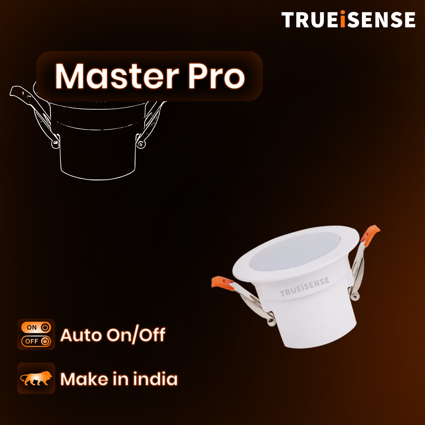 TRUEiSENSE | OCT Master Pro | Real Presence Sensor | Micro Motion Detector | Auto On/Off | Real Humen Presence | Real Presence Detection | Presence Technology