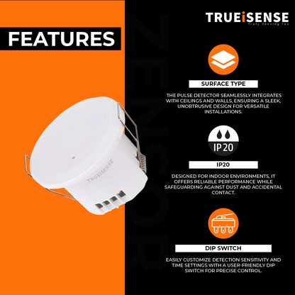 - True Presence Sensor
- 24GHz radar occupancy sensor
- Human presence detection sensor
- Compact motion sensor
- Smart building automation sensor
- Energy-saving occupancy sensor
- Millimeter wave radar sensor
- FMCW radar sensor
- Ceiling mount motion sensor
- Advanced presence detection device
