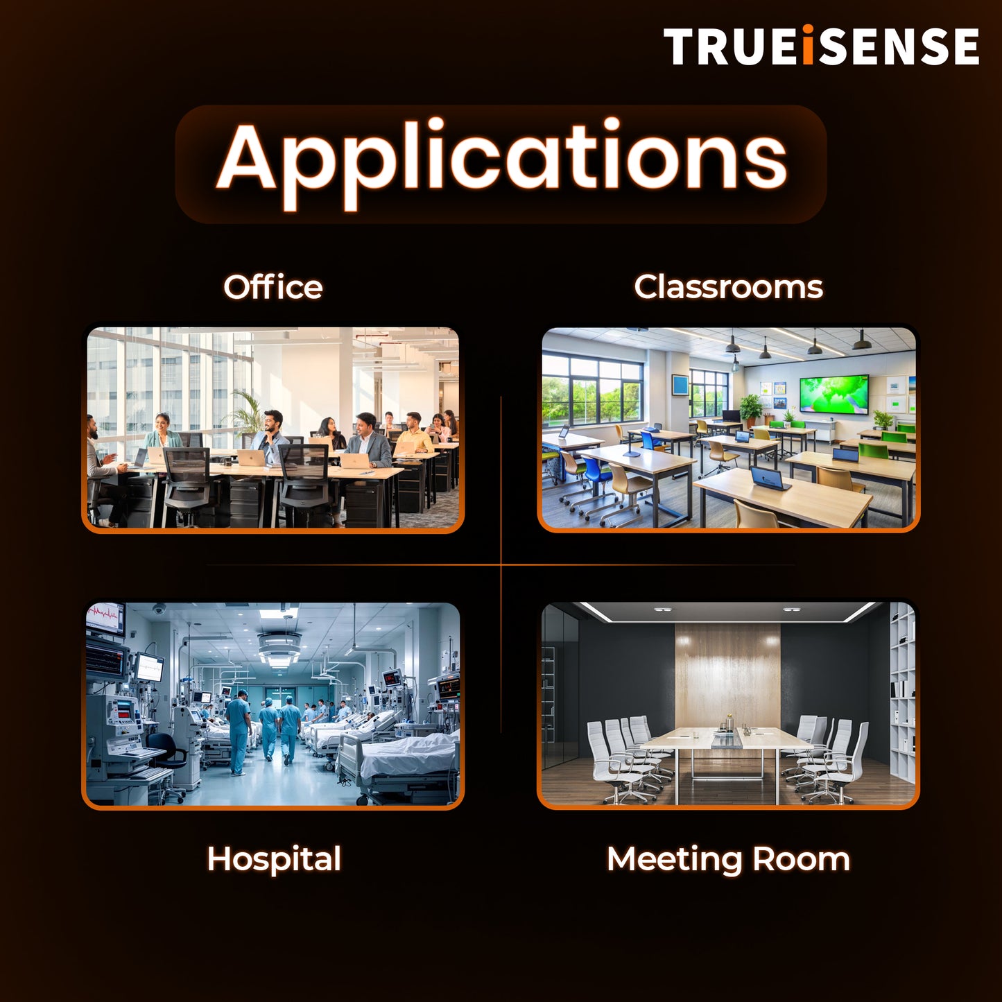 TRUEiSENSE | True Presence Sensors | 24 Ghz Frequency | Crux Detector | Presence Sensor | Auto On/Off | 24 GHz Frequency | IP20 | Detection Angle 360° | Detection Minor Motion-3m