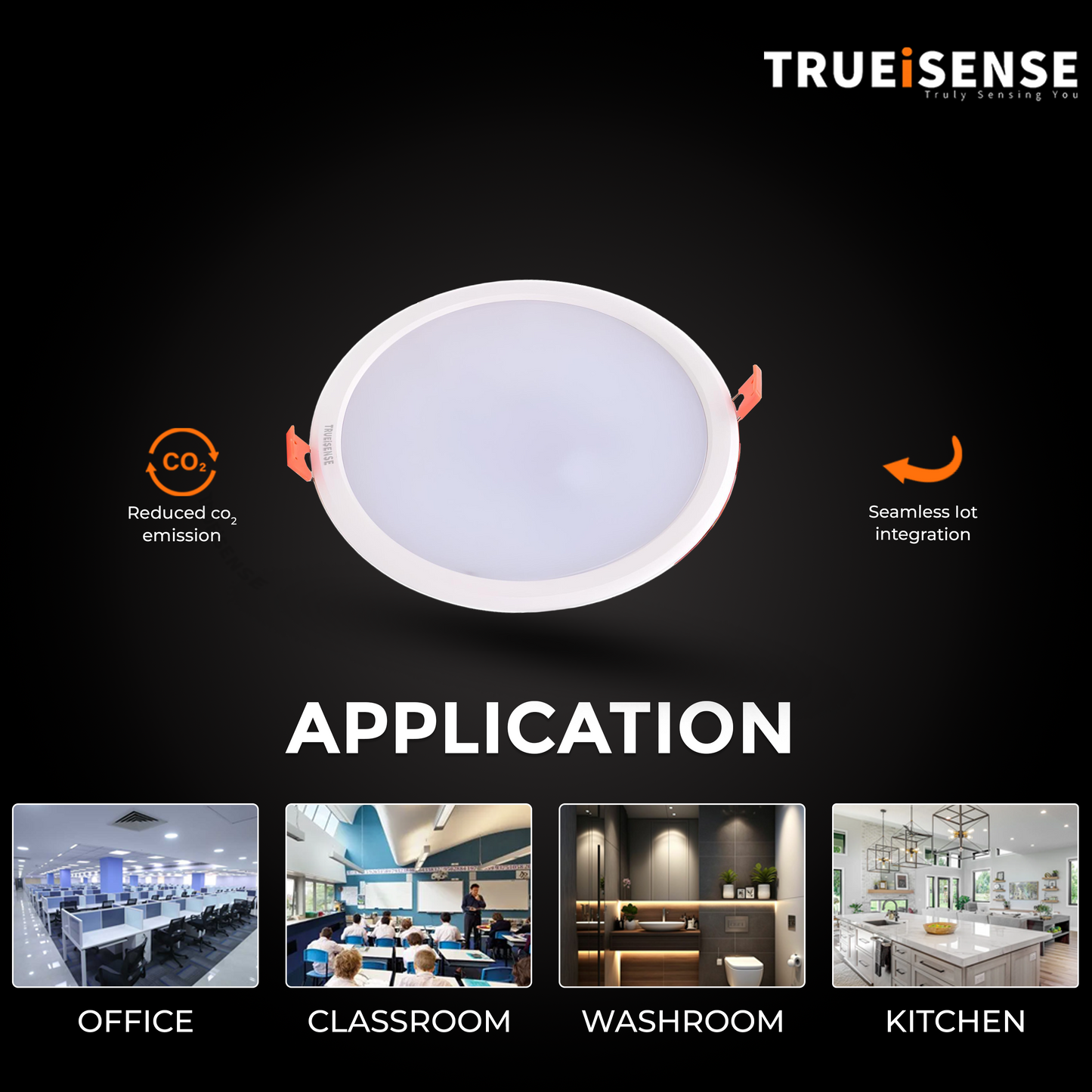 TRUEiSENSE | OCT VELA | Radar Presence Sensor | Round Surface Light | LED Panel Light | Presence Sensor | Auto Detection | Radar Sensor | Round Surface Panel Light