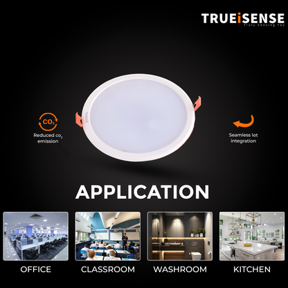 TRUEiSENSE | OCT VELA | Radar Presence Sensor | Round Surface Light | LED Panel Light | Presence Sensor | Auto Detection | Radar Sensor | Round Surface Panel Light