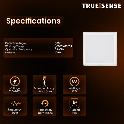 presence sensor, presence sensor panel light, true presene sensor oanel light, real presence sensor panel light, human presence sensor panel light, life being panel light