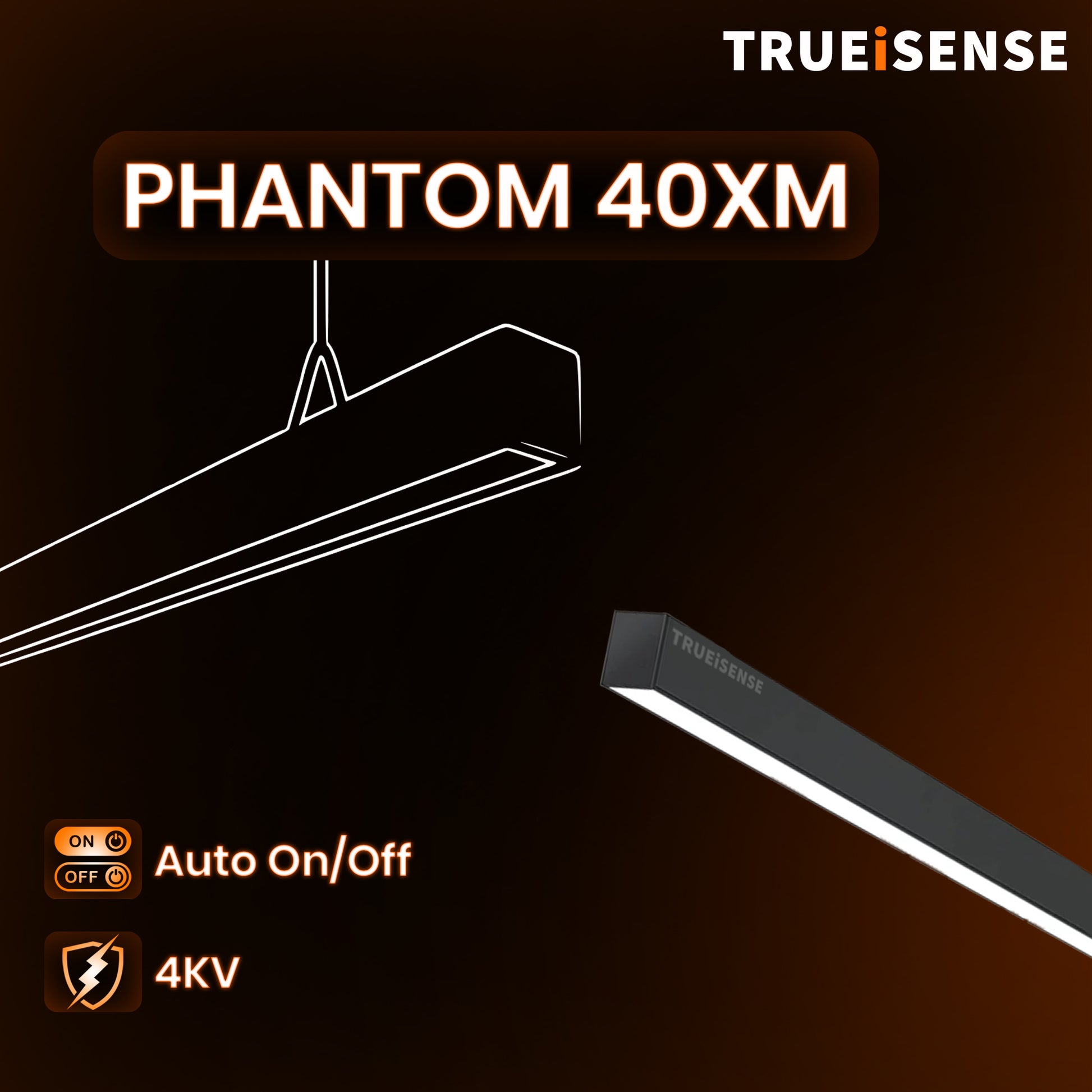 presence sensor, true presence sensor, human presence sensor, real presence sensor, life being presence sensor, presence sensor linear light, linear light,  true presence sensor hanging linear light, linear hanging light, human presence sensor hanging linear light