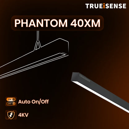 presence sensor, true presence sensor, human presence sensor, real presence sensor, life being presence sensor, presence sensor linear light, linear light,  true presence sensor hanging linear light, linear hanging light, human presence sensor hanging linear light