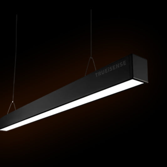 presence sensor, true presence sensor, human presence sensor, real presence sensor, life being presence sensor, presence sensor linear light, linear light,  true presence sensor hanging linear light, linear hanging light, human presence sensor hanging linear light