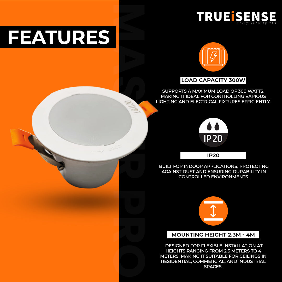 presence sensors,sensors to detect human presence, sensors to detect human presence in a room, homeassistant presence detection,mmwave presence sensor, best presence sensor, presence detection sensor, FMCW frequency of 24GHz,Resistive 800W ; Inductive 400W,Detecting the minor movements and static state of human lifebeing,DIP switch of detection area, hold time and daylight threshold,Standalone recessed microwave motion sensor,24Ghz microwave motion sensor,Movement Detection: R3-4m; Minor Motion Detect



 	